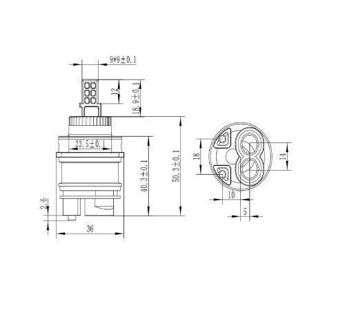 Керамический картридж Savol S-FX03