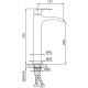 Смеситель для раковины высокий Frap F1069-2, хром