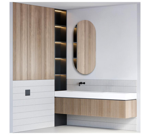 Зеркало Silver Mirrors Viva-Lite 500х1000 (Верт.крепление, открытая подсветка, сенсорный выключатель)
