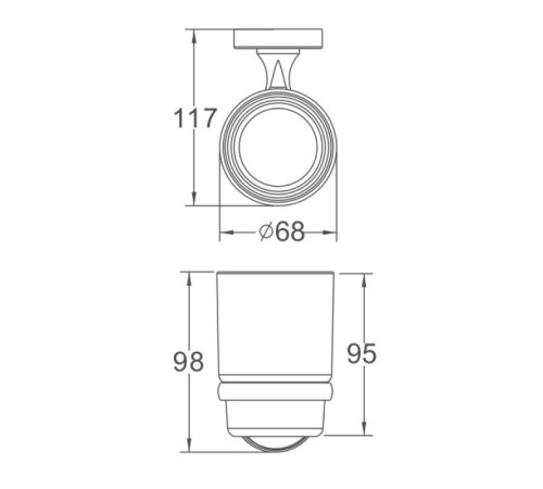 Стакан для ванной комнаты Haiba HB1906-1, хром