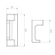 Крючок для ванной комнаты двойной Rav Slezak NIL NLA0102MGL, серый металлик глянцевый