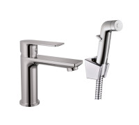 Смеситель для раковины с гигиеническим душем Haiba HB12505, хром