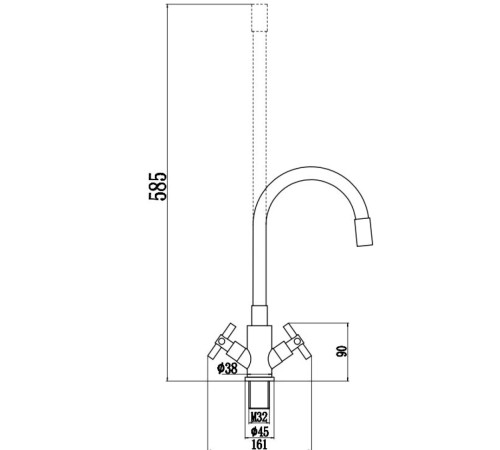 Смеситель для кухни Fmark FS8442-02, сатин
