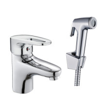 Смеситель для раковины с гигиеническим душем Haiba HB1268, хром