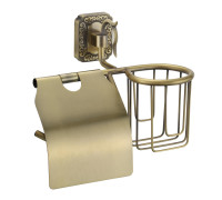Держатель для туалетной бумаги и освежителя Savol S-L06451, бронза