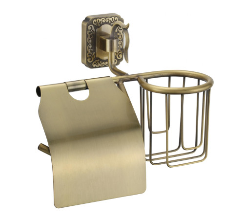 Держатель для туалетной бумаги и освежителя Savol S-L06451, бронза