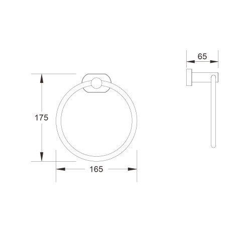 Кольцо для полотенец Shevanik SG5106, хром