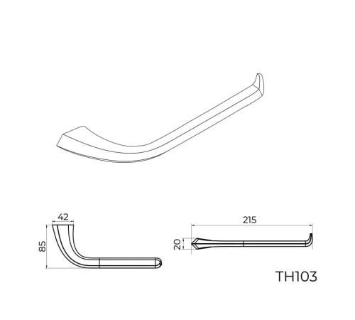Полотенцедержатель Knotlor TH103BL, черный