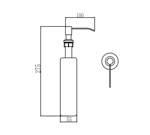 Дозатор кухонной мойки Savol S-ZY001L, сатин