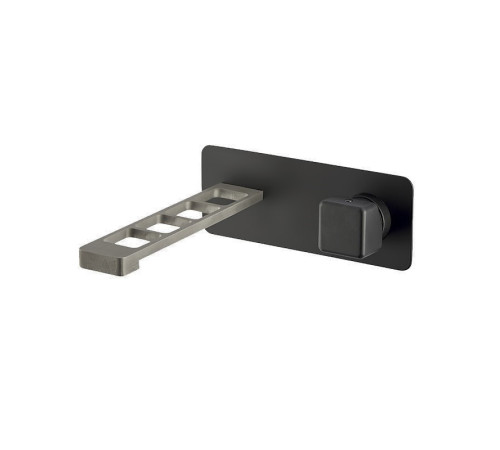 Смеситель для раковины Webert ONE-X OX830606441, черный/сталь