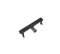 Душевой трап линейный Knotlor SDRW0400LGM, вороненая сталь