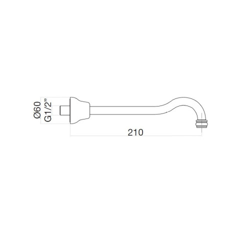 Излив Webert Armony AC0537015, хром
