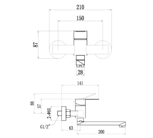 Смеситель для кухни/для умывальника Fmark FS8207C, матовое золото