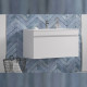 Тумба с раковиной подвесная Velvex Pulsus tp.PUL.PUL.100.1Y белый глянец, 100 см