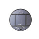 Зеркало Dreja SHINE 80х80 см, метал. рама, черный, беск. сенсор,  LED-подсветка, диммер