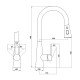 Смеситель для кухни с выдвижным изливом Florentina ВИТА 313.29Н.1223.201, жасмин
