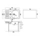 Кухонная мойка UKINOX Комфорт COP780.490 15GT8K 1R, 49*78