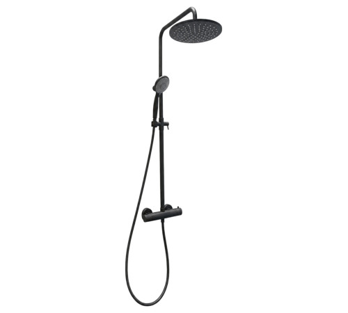 Душевая система с термостатом Webert Elio EL980507560METAL, черный