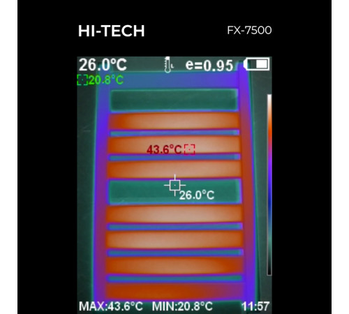 Полотенцесушитель электрический Fixsen HI-TECH 800х500 FX-7500W, белый