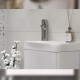 Тумба под раковину подвесная Velvex Bio tp.BIO.BIO.MAXI.40.1D белый глянец, 40 см