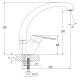 Смеситель для кухни GranFest Z-3323, нержавейка