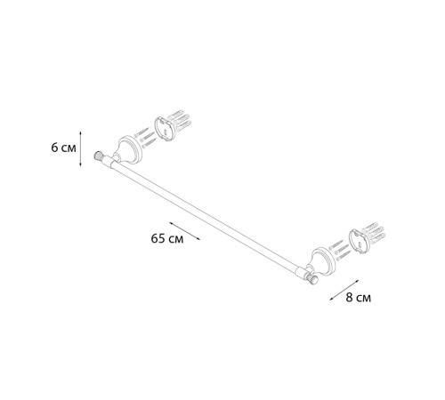 Полотенцедержатель Sofita Crystal SF-35001 60 см