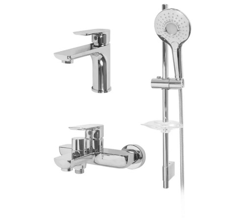 Набор для ванны 3 в 1 Hansberge H7099C, хром
