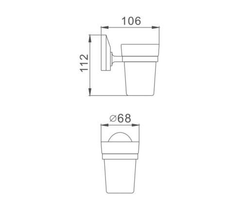 Стакан для ванной комнаты Haiba HB1606, хром
