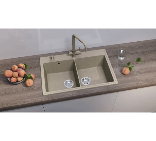 Кухонная мойка Ulgran Quartz Ruma 780-03, десерт