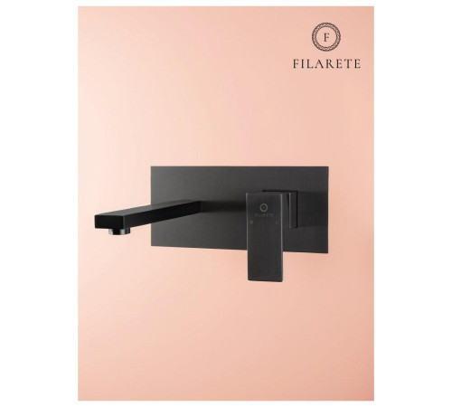 Смеситель для раковины встраиваемый FILARETE Fing FL4040BG, графит