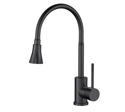 Смеситель для кухни с гибким изливом Voda Kitchen KF 36B, черный