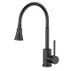 Смеситель для кухни с гибким изливом Voda Kitchen KF 36B, черный