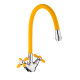 Смеситель для кухни с гибким изливом FRUD R44127-9, хром/оранжевый