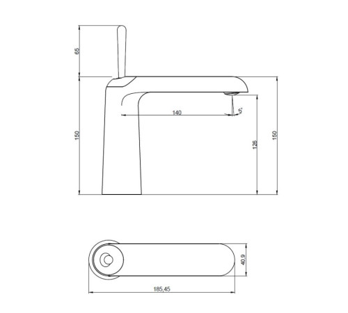 Смеситель для раковины Haiba HB10812, хром