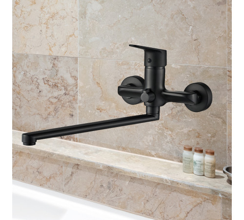 Смеситель для ванны WesnaArt NOVA NOV03-320Black, черный