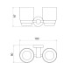 Стакан для ванной комнаты двойной Savol S-005668C, матовое золото