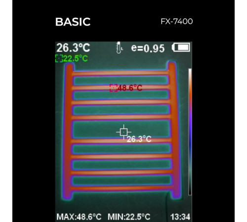 Полотенцесушитель электрический Fixsen BASIC 600х500 FX-7400B, черный
