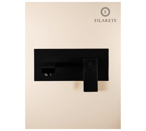 Смеситель для раковины встраиваемый FILARETE Fing FL4040BL, черный
