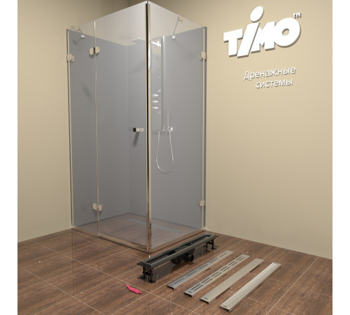 Душевой лоток (двухсторонняя решетка) TIMO Super Plast SP10800-PG10800, сатин