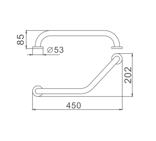 Поручень для ванной Haiba HB1717, хром