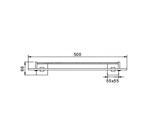 Полка стеклянная Haiba HB8907, черная