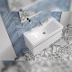 Тумба с раковиной подвесная Velvex Pulsus tp.PUL.PUL.100.1Y белый глянец, 100 см