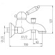 Смеситель для ванны Rav Slezak Labe L554.5CMATC