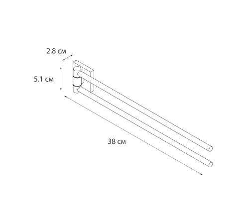 Полотенцедержатель FIXSEN LUX SATIN FX-16002A, сатин