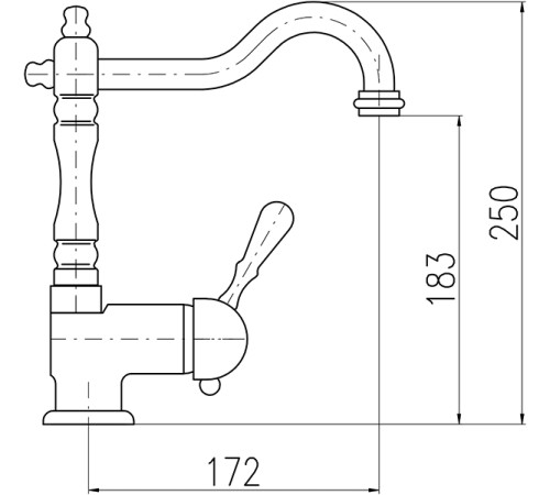 Смеситель для кухни Rav Slezak Labe L508.5/8CMATC