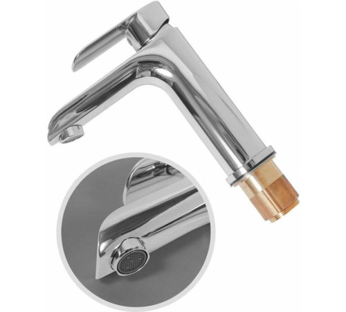 Смеситель для раковины Hansberge H1033C, хром