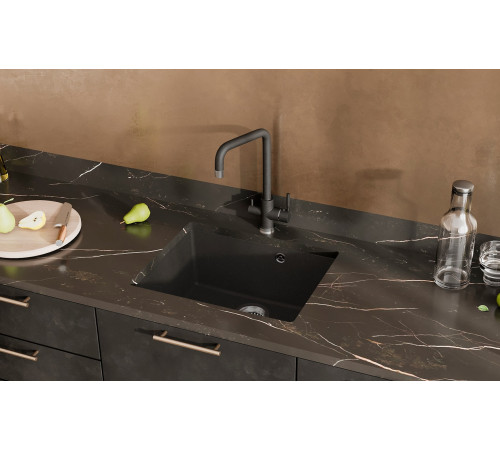 Кухонная мойка Ulgran Quartz Under 500-07, уголь
