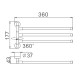 Полотенцедержатель Haiba HB113, хром