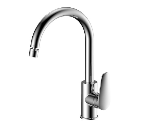 Смеситель для кухни с аэратором на шарнире Voda Splash SPL519flex/SPL519F, хром