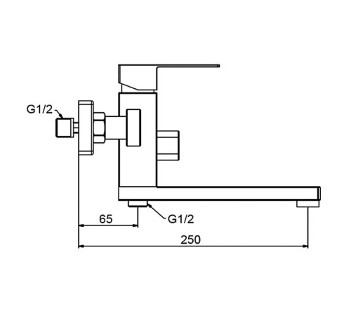 Смеситель для ванны FRAP F32802-6, черный